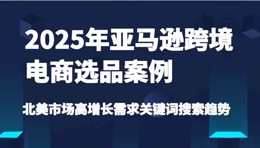 2025年亚马逊平台跨境电商选品实例-北美地区高速增长要求关键字搜索发展趋势（升级)