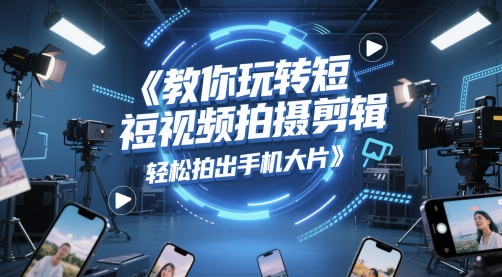 教大家轻松玩短视频拍摄剪辑，轻轻松松拍出来手机大片