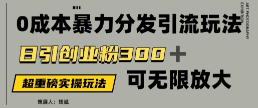 使用价值5980的0成本费暴力行为引流方法游戏玩法，日引自主创业粉300 ，可放大化