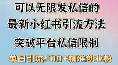 全新“摆烂式”引流方法玩法，小红书私信引流方法，单日引流方法100