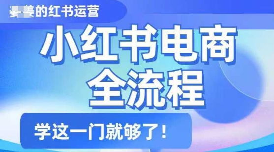小红书电商全过程，精减通俗易懂，实用教程，学这一门就行了