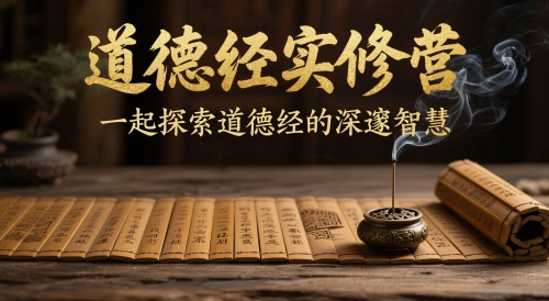 道德经全文实修营，一起探索道德经的深遂聪慧