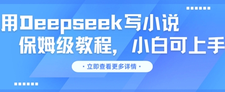 用Deepseek写网络小说，家庭保姆级实例教程，小白可实际操作