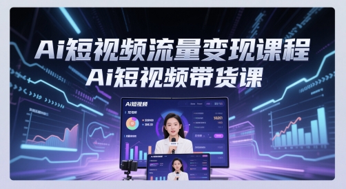 Ai自媒体流量转现课程内容，Ai短视频卖货课