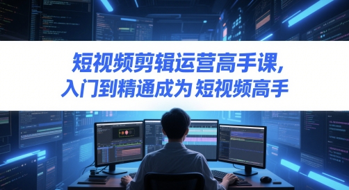 短视频剪辑运营高手课，入门到精通变成短视频高手