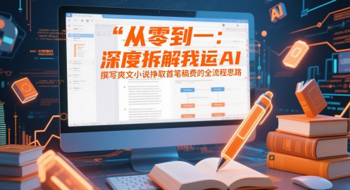 从零到一：深层拆卸我应用AI编写爽文小说赚取首单稿酬等各个环节构思