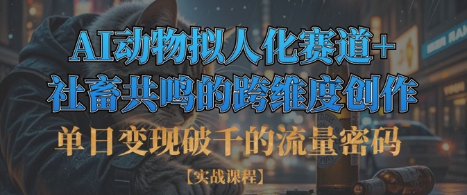 单日转现破千平台流量登陆密码，AI小动物拟人跑道 死宅感同身受的跨维度写作